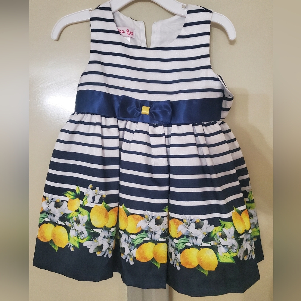 Jessica Ann Blue and White A-Line Sundress